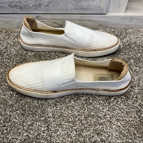 UGG Sammy Sneaker WHITE RIB KNIT 8.5 - Picture 5 of 10